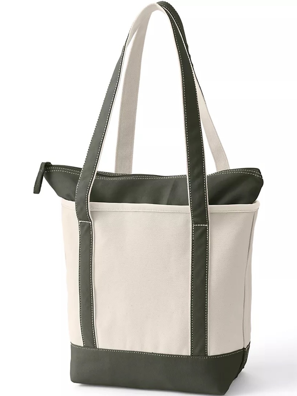 Lands’ End Medium Zip Top Tote - Picture 2 of 7